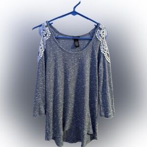 Rue21 Heathered Gray Knit Top